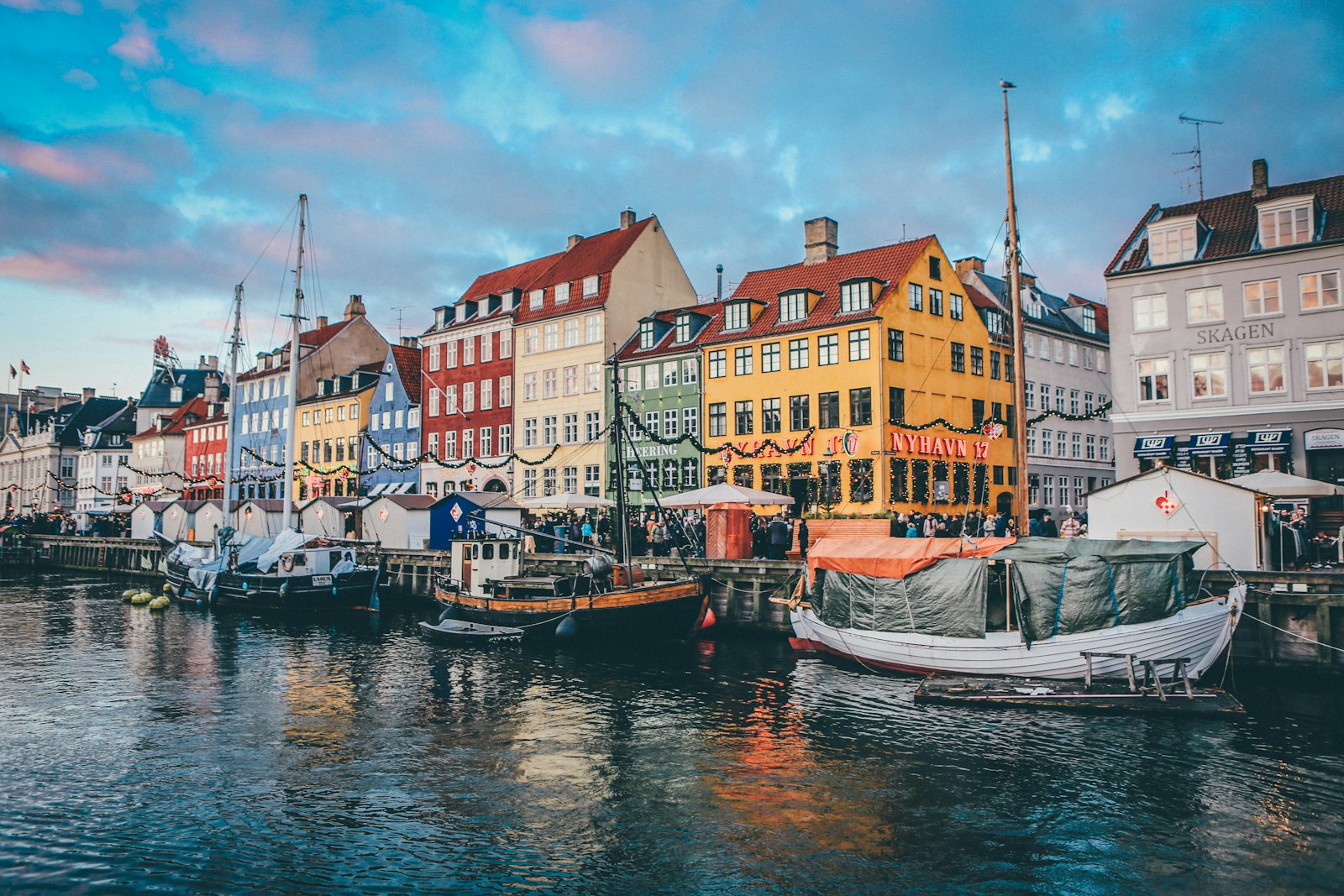 Copenhagen Nyhavn canal and colorful buildings